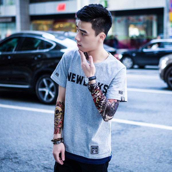 Тениска за мъжете в три цвята с надпис