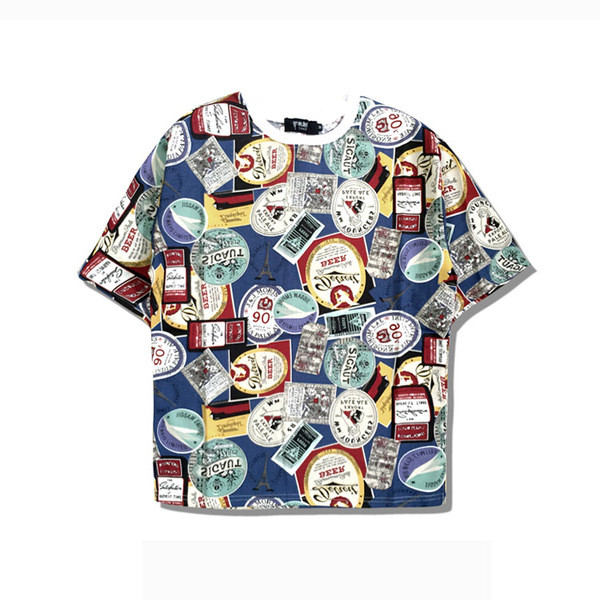 Цветна тениска за мъже с 3/4 ръкав 