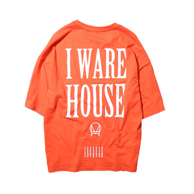 Мъжка тениска с 3/4 ръкав и голям надпис на гърба в три цвята