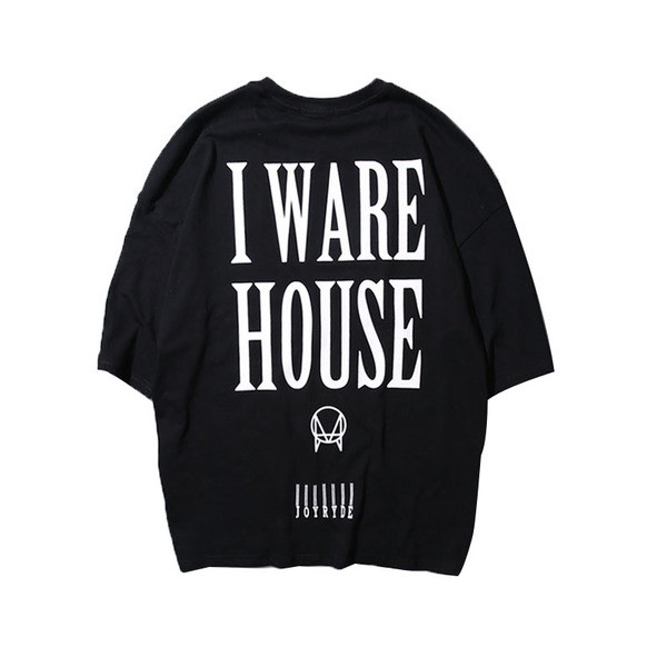 Мъжка тениска с 3/4 ръкав и голям надпис на гърба в три цвята