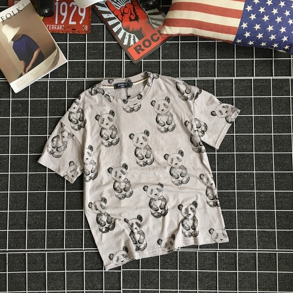 Ежедневна мъжка тениска в два цвята на мечета