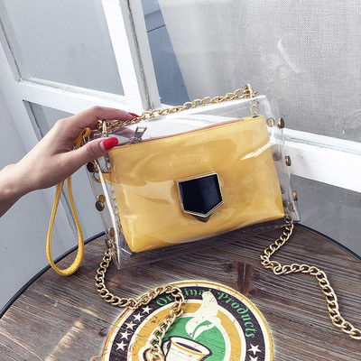 Дамска лятна прозрачна, малка и удобна чанта в шест модела