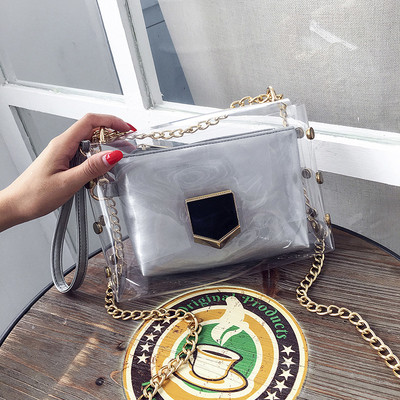 Дамска лятна прозрачна, малка и удобна чанта в шест модела