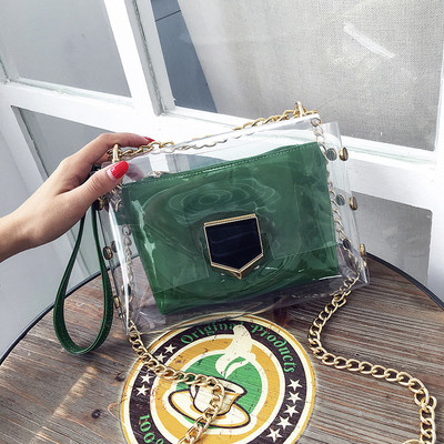 Дамска лятна прозрачна, малка и удобна чанта в шест модела