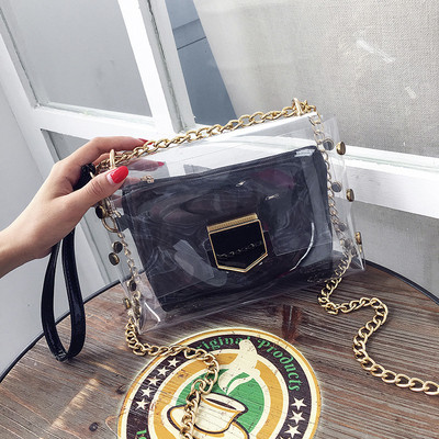 Дамска лятна прозрачна, малка и удобна чанта в шест модела