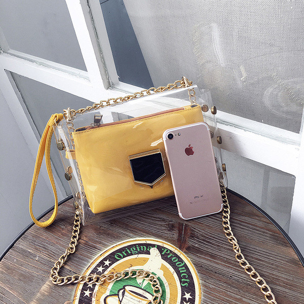 Дамска лятна прозрачна, малка и удобна чанта в шест модела