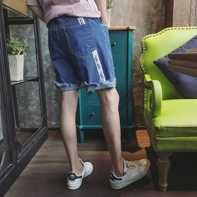 Стилни къси панталони за мъжете с надпис в два цвята