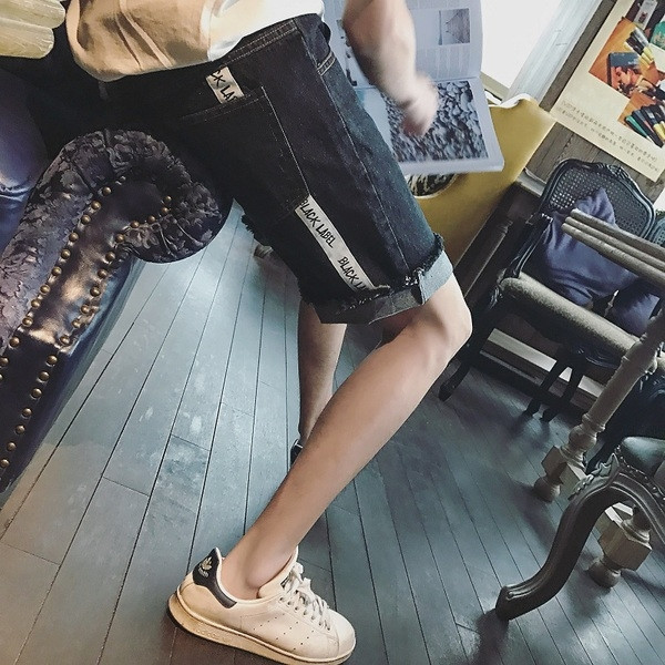 Стилни къси панталони за мъжете с надпис в два цвята