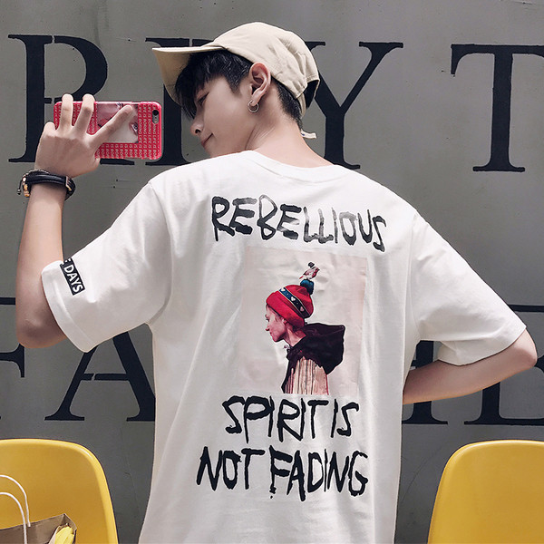 Дълга мъжка тениска с 3/4 ръкав в свободен стил в три цвята