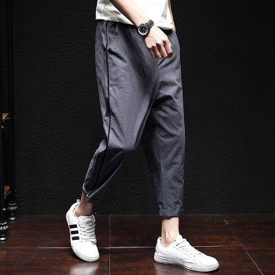 Λεπτά ανδρικά καλοκαιρινά  παντελόνια  - 7/8 μήκους σε 4 χρώματα