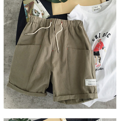 Широки мъжки шорти с връзки, в три цвята и с джобове