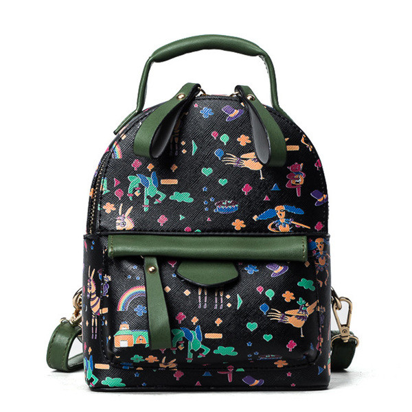 Χαριτωμένο πολύχρωμο γυναικείο σακίδιο - μίνι μέγεθος, σε τρία χρώματα