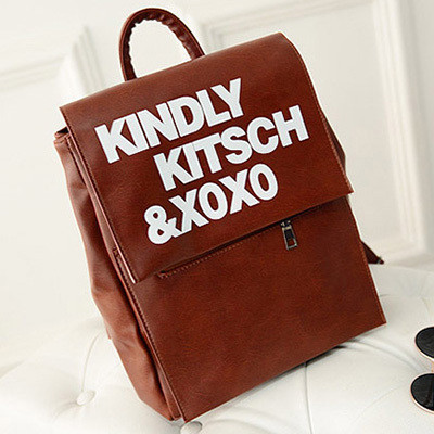 Πρακτικό γυναικείο σακίδιο με έγχρωμη επιγραφή