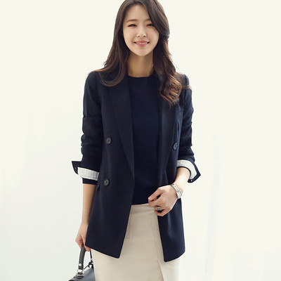 Κομψό σπορ-κομψό γυναικείο σακάκι  σε μαύρο και γκρι χρώμα