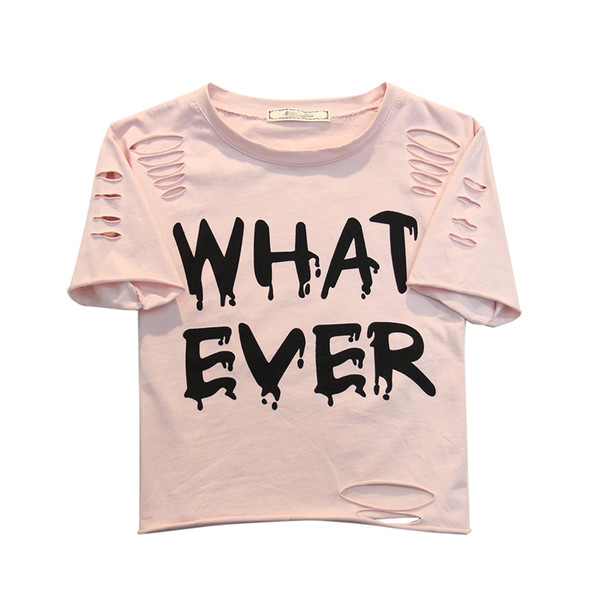 Σύντομη μπλούζα  με περικοπές και επιγραφές