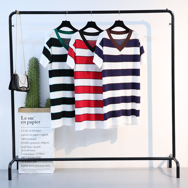 Γυναικείο μακρύ φόρεμα με ριγέ λωρίδες