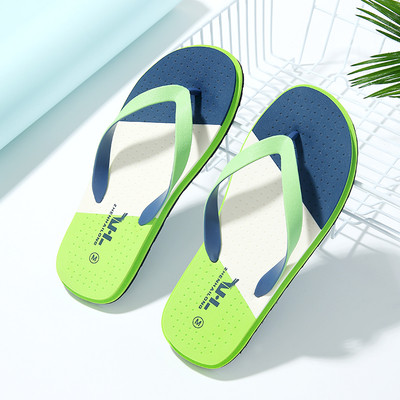 Плажни мъжки чехли през пръст - цветни