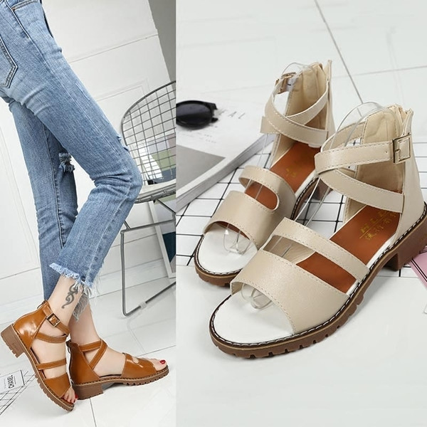 Έκο δερμάτινα σανδάλια  σε δύο χρώματα 