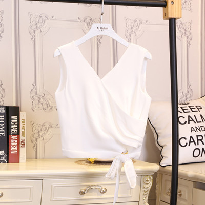 Стилен дамски къс потник с панделка в пет цвята