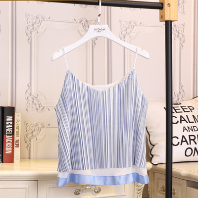 Ежедневен дамски потник плисе в розов и син цвят