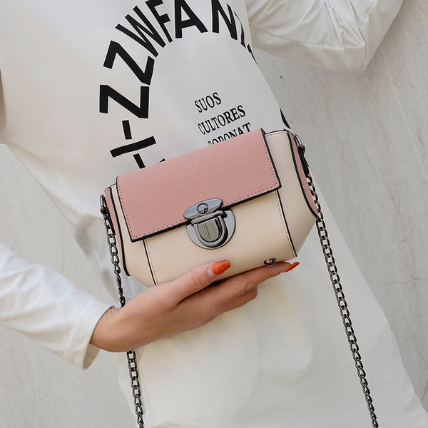 Мини сладка чанта с метална дръжка в пет цвята