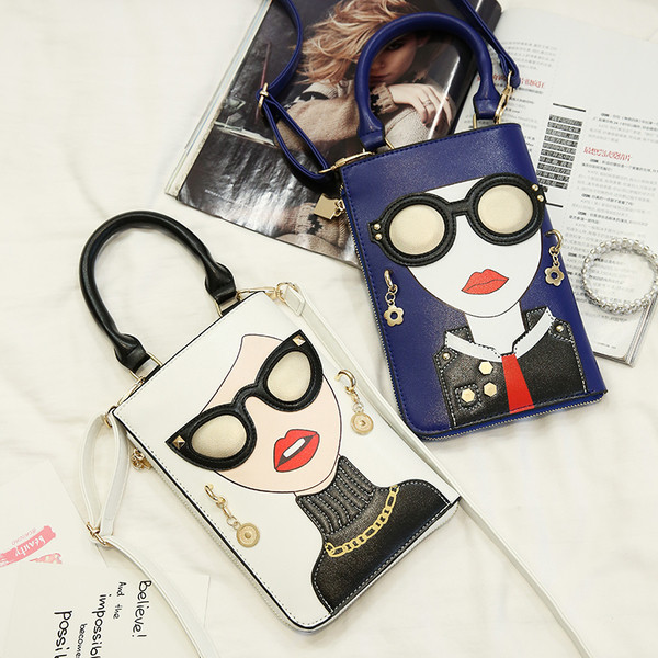 Интересна дамска чанта в три цвята с тънка дръжка