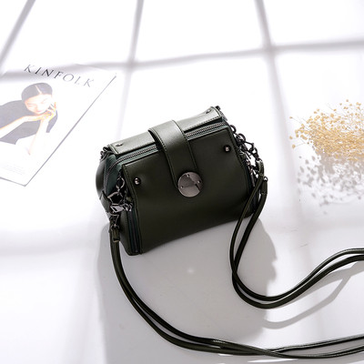 Стилна дамска чанта с двойни каишки в четири цвята