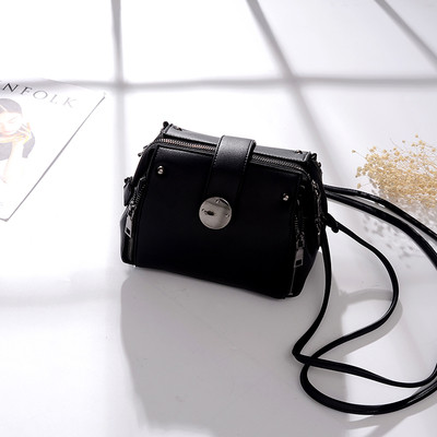 Стилна дамска чанта с двойни каишки в четири цвята