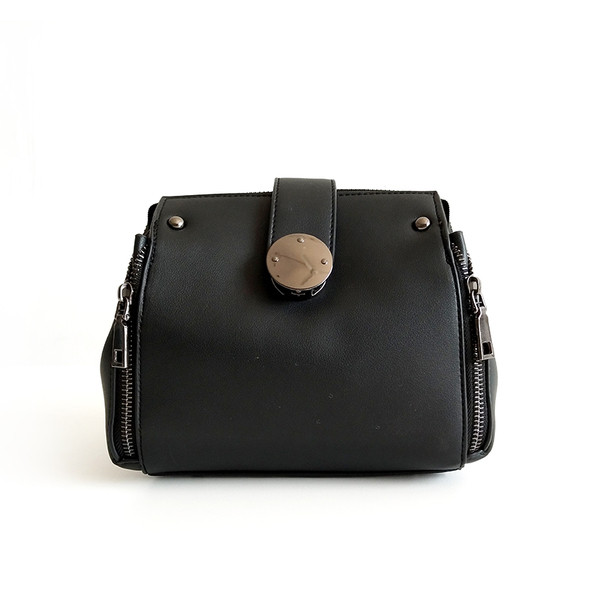 Стилна дамска чанта с двойни каишки в четири цвята