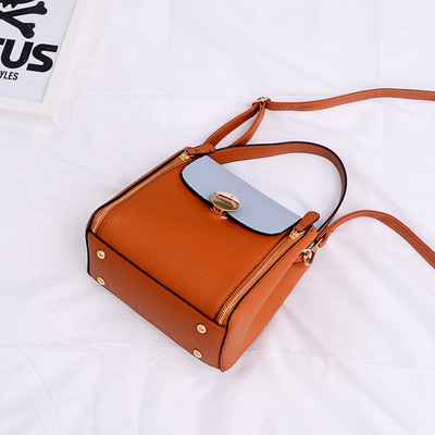 Сладка мини дамска чанта с двойна дръжка в четири цвята