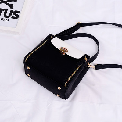 Сладка мини дамска чанта с двойна дръжка в четири цвята