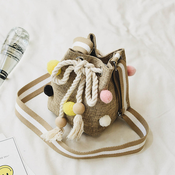 Сладка и ежедневна мини дамска чанта с топчета