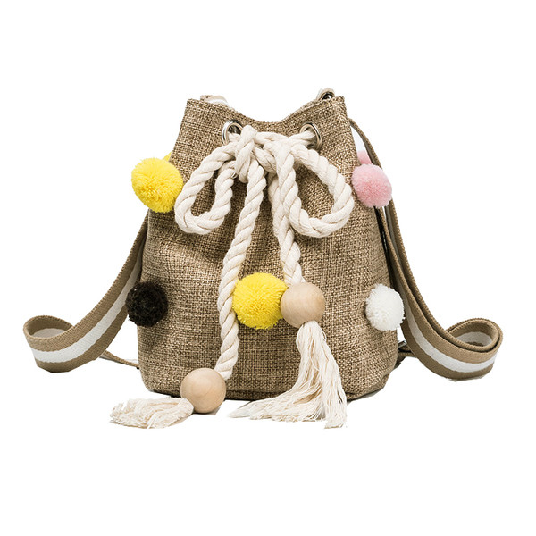 Сладка и ежедневна мини дамска чанта с топчета