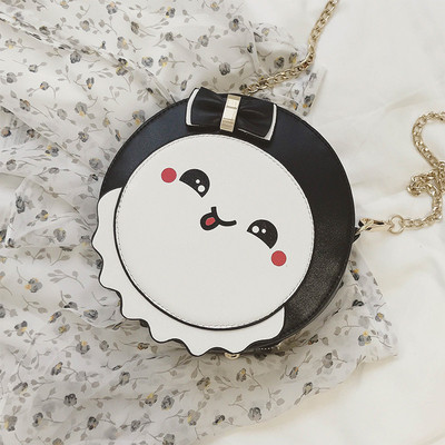 Сладка мини чанта за дамите в два цвята и в кръгла форма