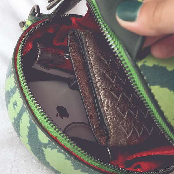 Свежа дамска чанта с форма на диня