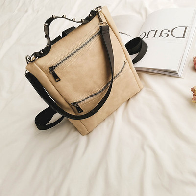 Κομψό γυναικείο σακίδιο με μεταλλικά στοιχεία κατάλληλο για την καθημερινή ζωή σε τέσσερα χρώματα