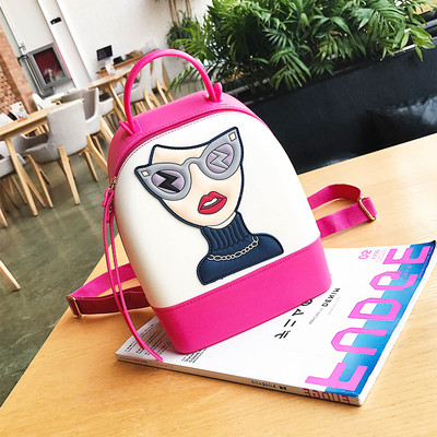 Модерна дамска раница с изображение в различни цветове