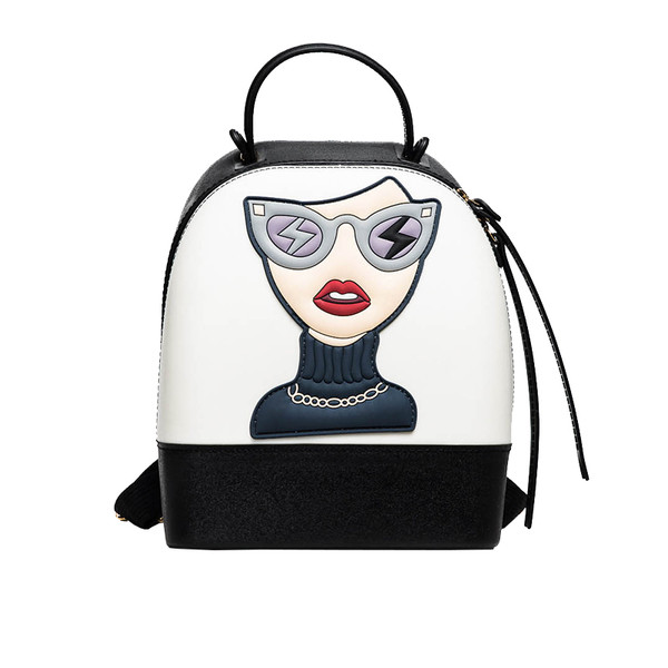 Модерна дамска раница с изображение в различни цветове