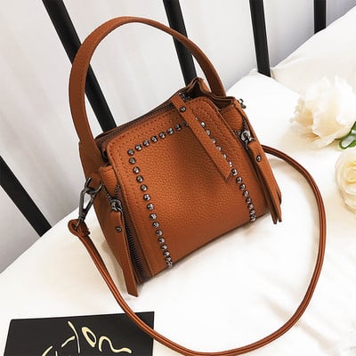 Стилна дамска чанта, подходяща за ежедневие в четири цвята