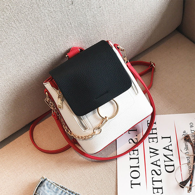 Стилна дамска цветна чанта с дълга дръжка в четири цвята