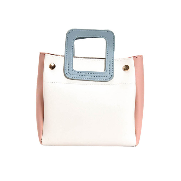 Стилна дамска чанта с квадратна дръжка в пет разцветки