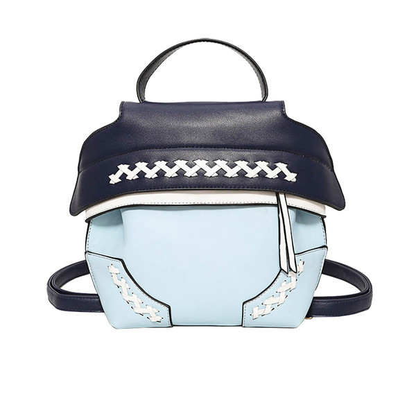 Κομψό γυναικείο σακίδιο σε ένα ενδιαφέρον σχέδιο σε δύο χρώματα