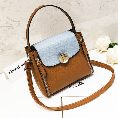 Красива дамска чанта с два вида дръжки в четири цвята