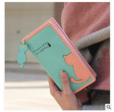 Сладък дамски портфейл в два модела - малък и голям, в много разцветки