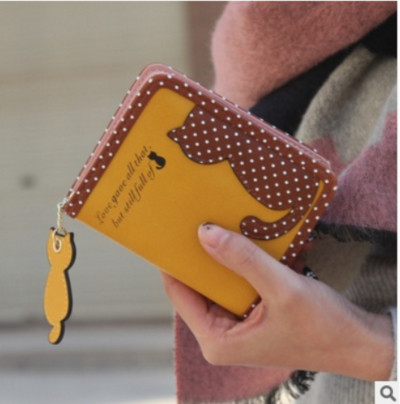 Сладък дамски портфейл в два модела - малък и голям, в много разцветки