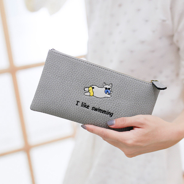 Свеж дамски портфейл с изображение в три цвята