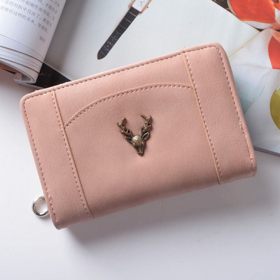 Красив дамски портфейл в шест цвята с малка декорация