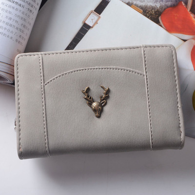 Красив дамски портфейл в шест цвята с малка декорация