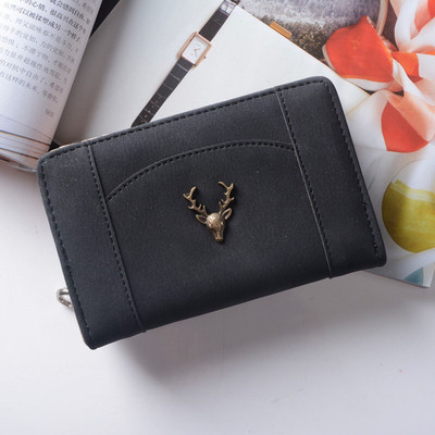 Красив дамски портфейл в шест цвята с малка декорация