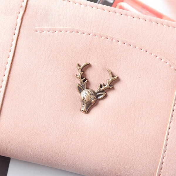 Красив дамски портфейл в шест цвята с малка декорация